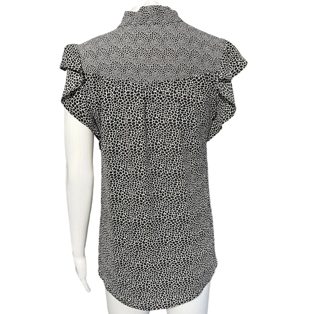 Michael Kors - Womens Ruffle Sleeve Top - Sz. SM - Picture 5 of 8